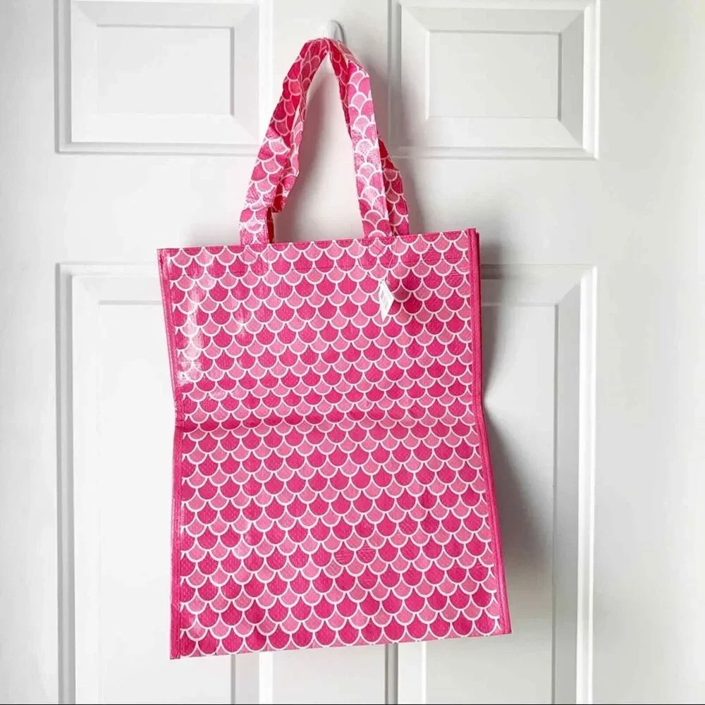 MSC Scales Pink Vinyl Tote Bag NWT